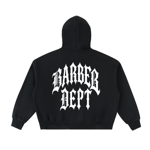 Fleeced Full-Zip Boxy Hoodie