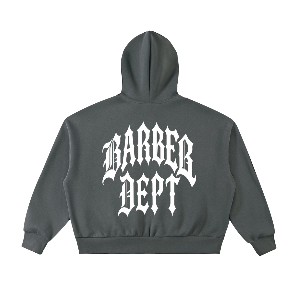 Fleeced Full-Zip Boxy Hoodie